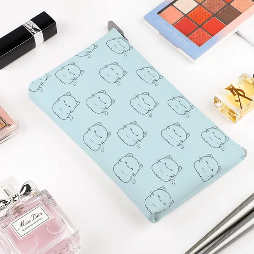 Miniatura 6 de Manmihealth Bonita bolsa de maquillaje de silicona para gatos, bolsas de cosméticos para mujeres, soporte para brochas de maquillaje de viaje, bolsa