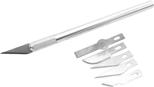 Miniatura 2 de SMB Cuchillo Hobby de aluminio de precisión con 2 cuchillas #11, #10, #16, #17 (1/4/10/25/100 piezas) (1)
