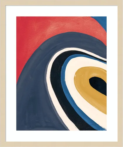 Miniatura 9 de Amanti Art Framed Wall Art Print 21x17 In the Groove I Retro by Danhui Nai, Abstract Wall Art, Modern Contemporary Decor, Small Poster Painting