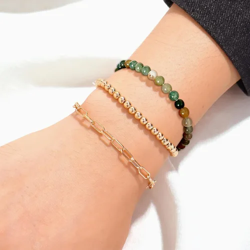Miniatura 139 de Long tiantian Pulsera de oro gruesa para mujer, pulseras de oro delicadas, pulseras para mujer, pulseras apilables de eslabones de cadena