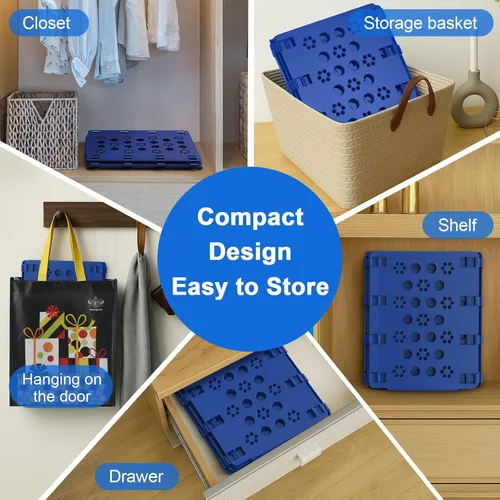 Miniatura 6 de BoxLegend Tabla Plegable para Camisas Carpeta de Ropa Camisetas Tabla de Plegado Duradera Clasificador de Ropa Auxiliar, Azul Azul real