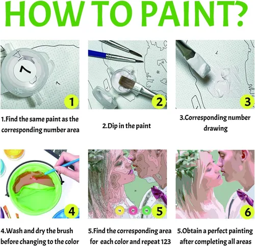 Miniatura 4 de Pintura personalizada por números para adultos principiantes, kits de pintura al óleo acrílica por números sobre lienzo, decoración del hogar