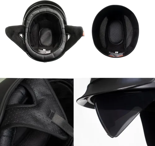 Miniatura 5 de DA-500 Casco de fibra de carbono para motocicleta, casco abierto de media carcasa aprobado por DOT con visera desplegable, casco ligero retro Rose
