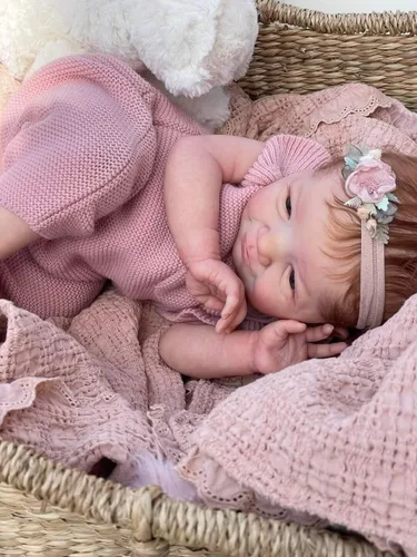 Miniatura 4 de cosheng Muñecas realistas de bebé Reborn de 20 pulgadas, juguete realista de silicona suave para recién nacidos a partir de 3 años