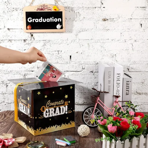 Miniatura 6 de Outus Caja de tarjetas de graduación 2026 con borla, titular de la tarjeta de felicitación para graduación, caja de regalo de graduación