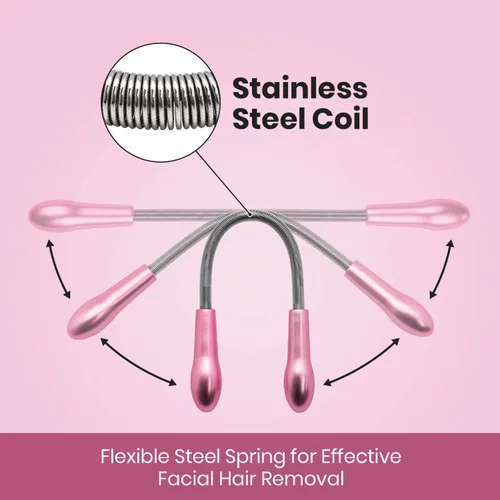 Miniatura 3 de Lindo Twist-N-Roll Tweezer - Herramienta de depilación facial de resorte, rosca natural, acero inoxidable, elimina el vello no deseado en el labio