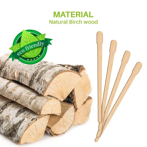 Miniatura 3 de Mibly 600 piezas varitas de cera de madera - varitas aplicadoras de cera pequeñas para cejas, labios, nariz para depilación y piel suave - Uso