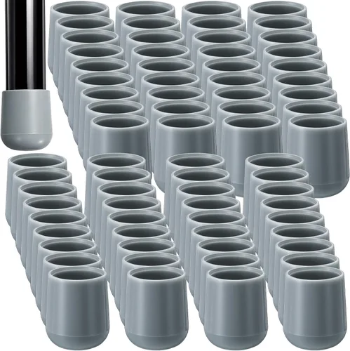 Miniatura 10 de Jetec 12 Pcs 1 Inch Folding Chair Leg Caps Heavy-Duty Plastic Chair End Caps Non-marring Furniture Glides Round Hardwood Floor Protectors (Brown,1in)