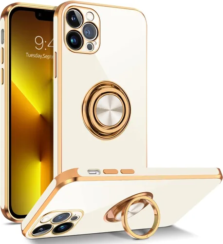 Miniatura 11 de BENTOBEN Funda para iPhone 13 Pro con Soporte de Anillo de 360 Grados con Función de Atril Soporte Magnético para Montaje en Coche, Funda Protectora