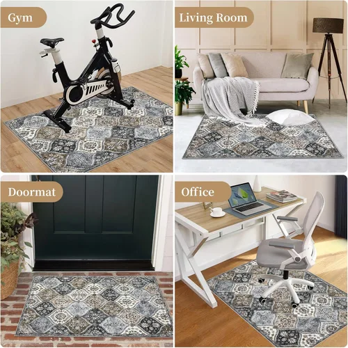 Miniatura 7 de Tapetes para sillas de oficina para suelo de madera dura, 48 x 60 pulgadas, tapete para silla de escritorio para suelo duro, tapete para silla