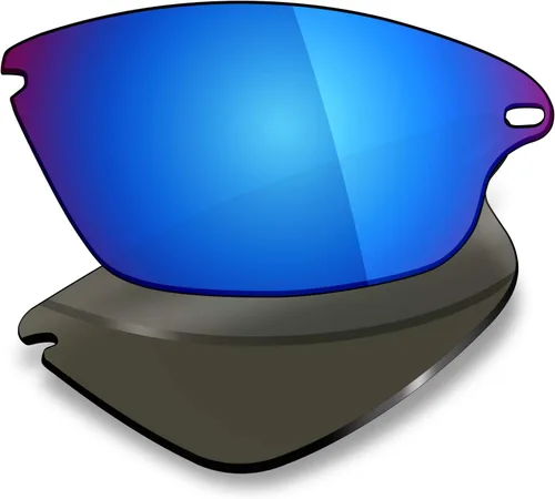 Miniatura 4 de mryok 4pares polarizadas lentes de repuesto para Oakley Fast Jacketanteojos de sol, Stealth negrorojo fuegoazul hieloverde esmeralda