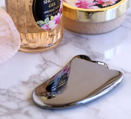 Miniatura 4 de Auténtico Terahertz Piedra Gua Sha Herramientas de raspado Linfático Drenaje Masajeador Facial Energía Belleza Herramientas
