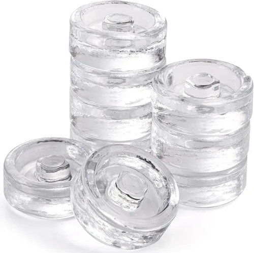 Miniatura 6 de Yesland Paquete de 9 pesas de vidrio de fermentación con mango de fácil agarre, pesos de fermentación para tarros de boca ancha, chucrut, verduras