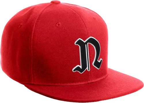 Miniatura 893 de Daxton Gorra clásica con visera de billete plano con letras del alfabeto inglés antiguo de la A a la Z