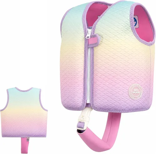 Miniatura 12 de Chaleco de natación para niños de neopreno con correa de seguridad ajustable para edades de 1-3 y 3-6 años KS-PB