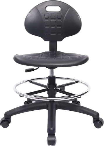 Miniatura 16 de (Taburete de banco alto, deslizadores no enrollables, fáciles de limpiar! Taburete ergonómico de dibujo de poliuretano. Rango de altura del asiento