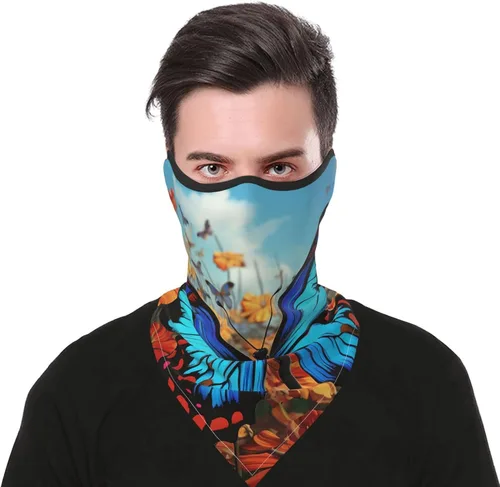 Máscara de cuello para hombres y mujeres, protección solar UV, resistente al viento, bandana jirafa arco iris, cubierta facial, bufanda para