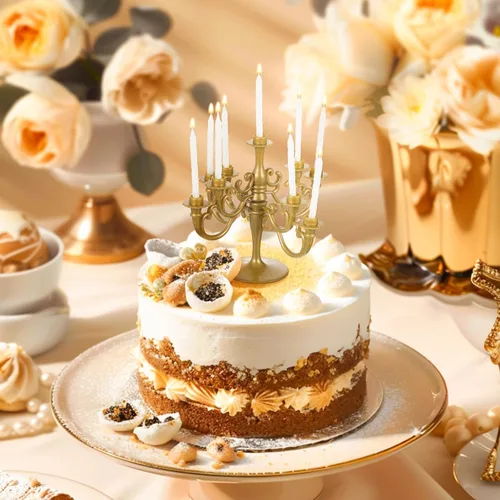 Miniatura 6 de Decoraciones creativas para tartas, 2 piezas, adornos de candelabros, decoración de cupcakes de boda, suministros de fiesta de cumpleaños