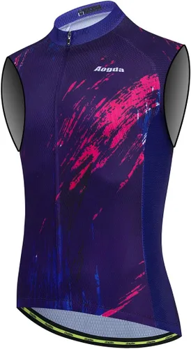 Aogda Chaleco de ciclismo para hombre, camisetas de ciclismo para equipo, camisetas sin mangas