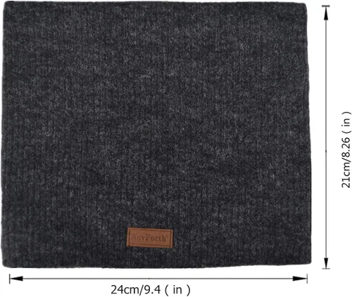 Miniatura 5 de NovForth Calentador de cuello de invierno para hombre, polaina para el cuello, bufanda de forro polar para hombres, bufandas gruesas a prueba