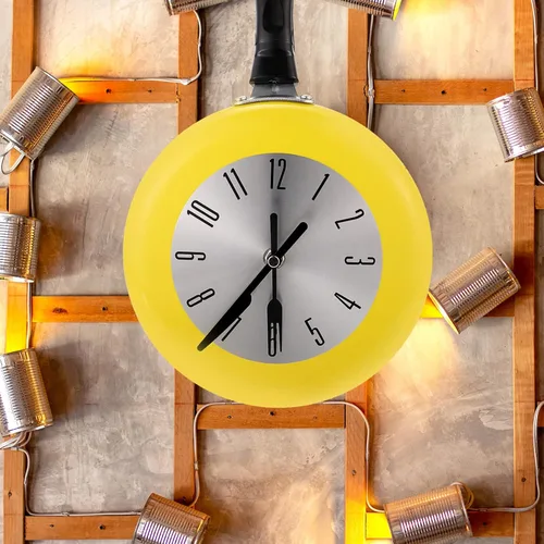 Miniatura 9 de FOMIYES Reloj de pared para decoración del hogar, reloj de pared de 8 pulgadas, silencioso, funciona con pilas, para cocina, baño, sin batería