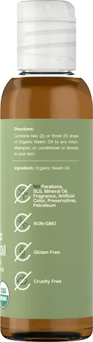 Miniatura 2 de Coera Aceite de neem para piel, cabello y uñas, 4 onzas líquidas, certificado orgánico, libre de parabenos, SLS y fragancias