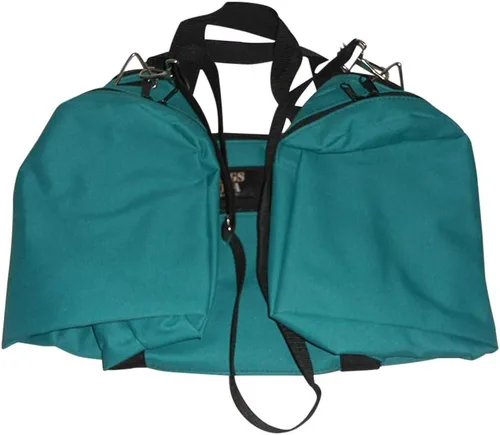 Miniatura 39 de Bolsa de lona triple grande con apertura en U, bolsillo frontal y dos compartimentos laterales, perfecta bolsa de cabina fabricada en Estados Unidos.