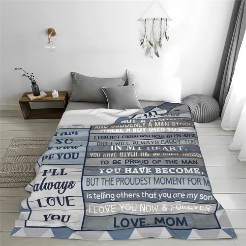 Miniatura 2 de Regalos para manta de hijo de 60 x 50 pulgadas, regalos para hijo de mamá papá, regalo de cumpleaños para hijos, regalo de cumpleaños para hijos