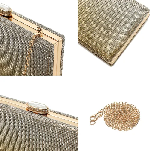 Miniatura 6 de CARIEDO Bolso de Mano Tipo Clutch con Lentejuelas para Mujer, Elegante Bolso de Noche con Purpurina Brillante, Cartera de Noche Llamativa