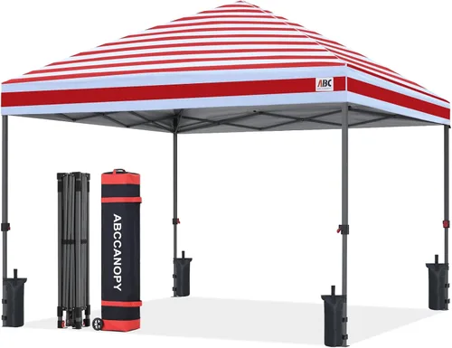 Miniatura 53 de ABCCANOPY Tienda de campaña desplegable de 10 x 10, refugio instantáneo de fácil instalación con bolsa con ruedas, toldo resistente al aire libre