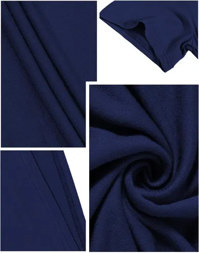 Miniatura 5 de POPYOUNG Blusa casual de manga corta para mujer, 2024