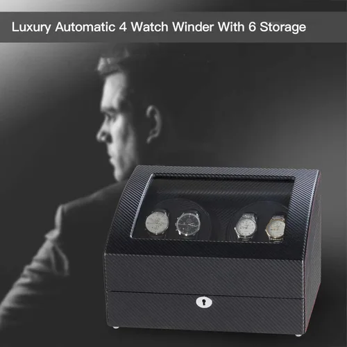 Miniatura 9 de Sepano Enrollador automático de reloj, caja de bobinado de reloj para relojes automáticos, con motor Mabuchi y almohadas de reloj flexibles, gran