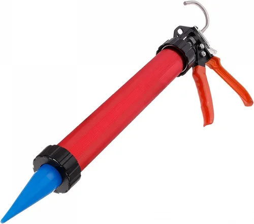 uxcell Pistola de calafateo manual de salchichas, 21.5 in de acero inoxidable, cartucho sellador, aplicador de calafateo de tubo de 20.3 fl oz, tasa