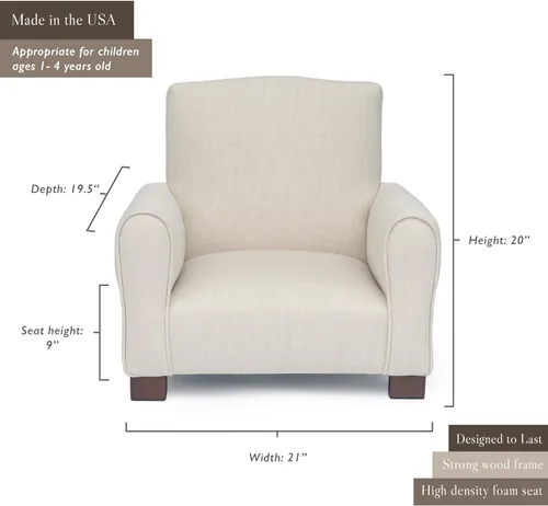 Miniatura 2 de Sillón personalizado para niños pequeños, mecedora tapizada con personalización, silla para niños pequeños con nombre personalizado, cómodo sillón