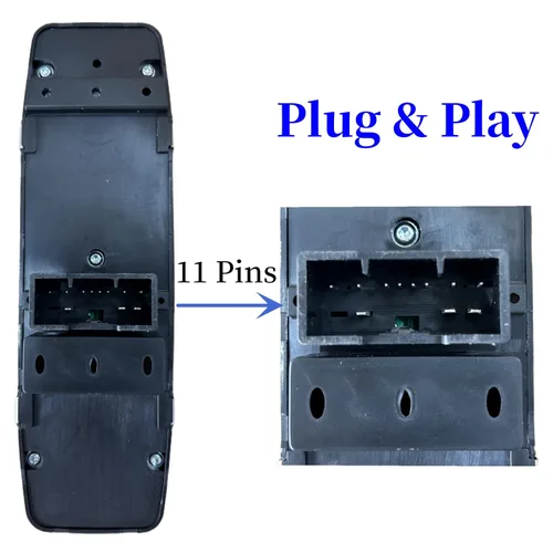 Miniatura 2 de Interruptor maestro de elevalunas eléctrico compatible con Jeep Grand Cherokee 2011 2012 2013 Dodge Durango 2011-2013 Reemplazar OEM # 68030823AE