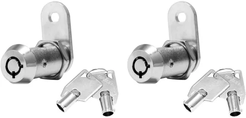 Kingsley Cerradura tubular de leva con cilindro de 1-1/8 pulgadas (paquete de 2), acabado cromado, con llave similar, RV/cámper, gabinete/cajero