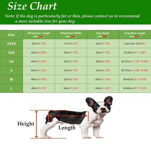Miniatura 7 de Silla de ruedas para perro, carrito para mascotas de soporte completo con cuatro ruedas, carrito ligero para perros para patas delanteras/traseras