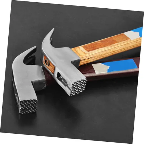 Miniatura 4 de TEHAUX Martillo de mango de madera profesional Cabeza de acero antideslizante para eliminación de uñas de martillo de garra Café