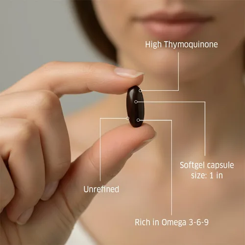 Miniatura 6 de ORZAX Aceite de Semilla Negra Prensado en Frío 100% Puro Sin OMG - Rico en Omega 3 6 9 y Timoquinona Aceite de Comino Negro Nigella Sativa