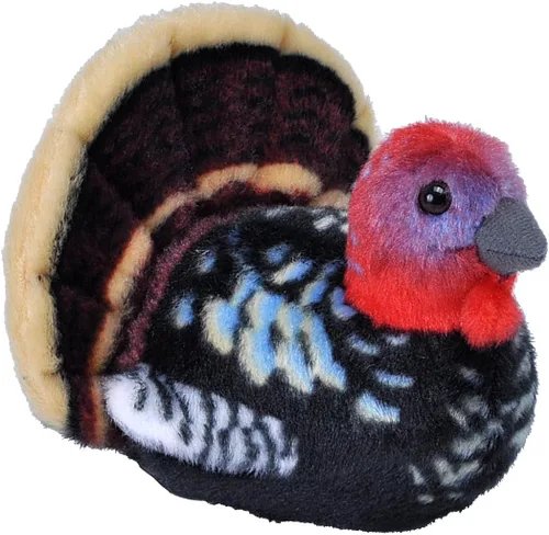 Wild Republic Audubon Birds Peluche de Pavo con Sonido Auténtico de Ave, Animal de Peluche, Juguetes para Niños y Observadores de Aves 5", Pavo