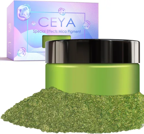 Miniatura 29 de Ceya Polvo de mica camaleón, 1.8 onzas/1.76 oz de polvo cromado Midnight Dream Chrome, pigmento de cambio de color con efecto nacarado de grado