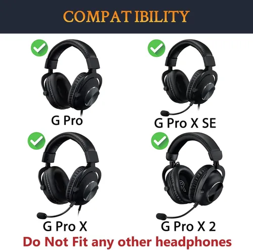 Miniatura 2 de SOULWIT Almohadillas de refrigeración para Logitech G Pro, GProX, GPro X 2, G Prox SE, almohadillas para los oídos con espuma de aislamiento