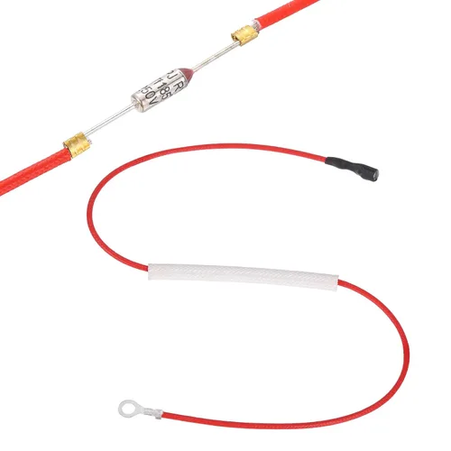 Miniatura 13 de MECCANIXITY Fusible universal de temperatura para olla de arrocera, 158.0 °F 10 A 250 V Fusible térmico de metal con terminal y terminal de anillo
