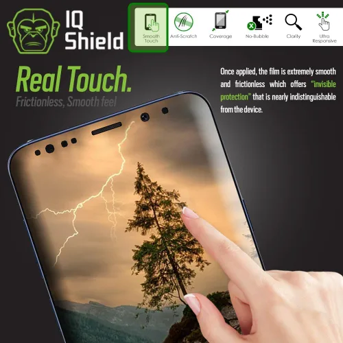 Miniatura 4 de IQShield Paquete de 2 protectores de pantalla para Samsung Galaxy S9 Plus/S9+ (compatible con fundas), compatible con identificación de huellas