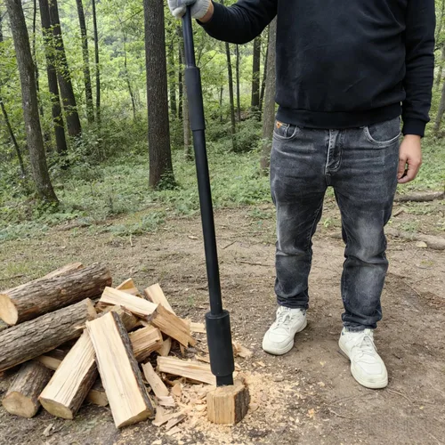 Miniatura 2 de Divisor manual de madera, divisor de Kindling fabricado con divisores de troncos portátiles de acero resistente para madera, uso en interiores