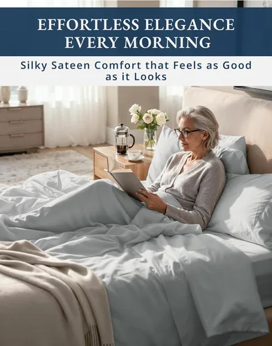 Miniatura 5 de LANE LINEN Sábanas de cama matrimonial 100% algodón, 1000 hilos, producidas de forma sostenible, juego de sábanas gruesas de tamaño matrimonial