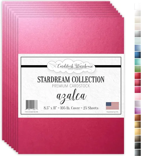 Miniatura 16 de Kunzite stardream metálico Cardstock 8.5" x 11" Premium – 105 Lb. Cover/284 GSM 25 hojas de cartulina almacén Kunzita púrpura claro