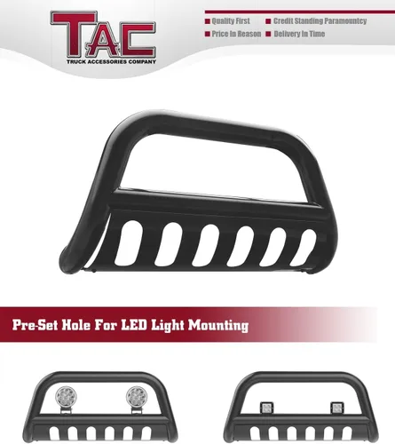 Miniatura 6 de TAC - Protector de rejilla barra bull compatible con Toyota Tacoma 2016-2023 (quitar la placa protectora - si está equipada) camioneta pickup