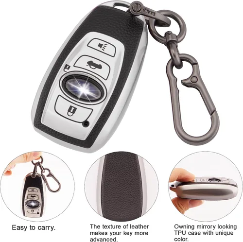Miniatura 4 de EKALA Funda para llavero Subaru con llavero compatible con Crosstrek/Forester/Outback 2024 para Subaru Impreza WRX STI BRZ Crosstrek Ascent Legacy 4