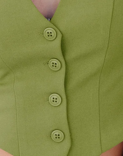 Miniatura 5 de Sunborui Chalecos sin mangas con botones para mujer, totalmente forrados, cuello en V, chaqueta ajustada regular